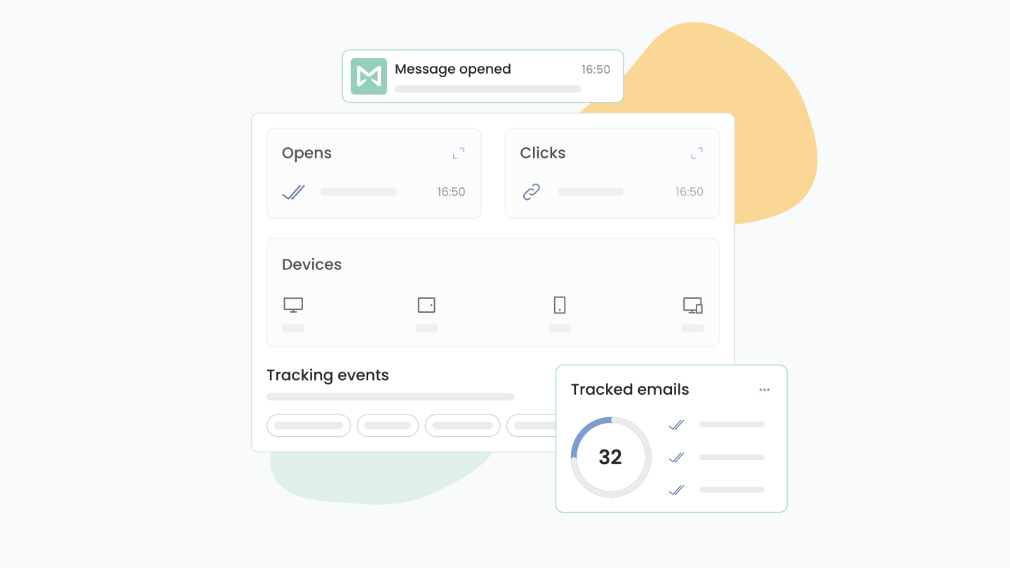 Mailbutler email tracking dashboard showing opens, clicks, devices, and tracked-email activity